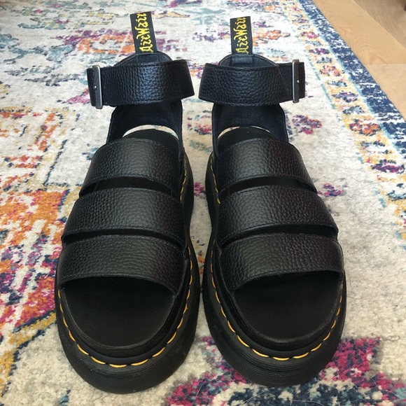 Dr. Martens Shoes - Dr. Martens Clarissa ll leather platform sandals.